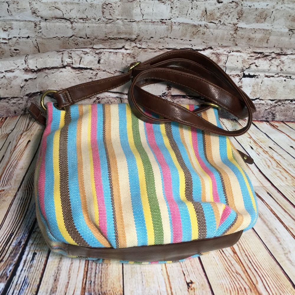 Rosetti Multicolor Vertical Stripes Shoulder Bag - image 4